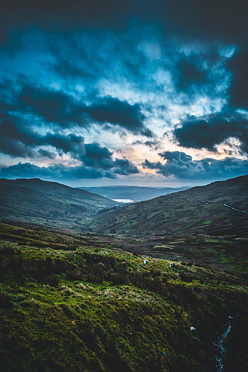 Landscape, Nature, Mountains, Clouds, Hills, Valley HD phone wallpaper