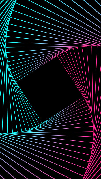 Geometric pattern , Neon spiral gradient HD phone wallpaper