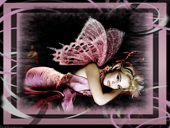 Fairy in Pink, fairy, pink, framed HD wallpaper
