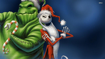 Oogie-boogie-and-jack-skellington-the-nightmare-before- HD wallpaper