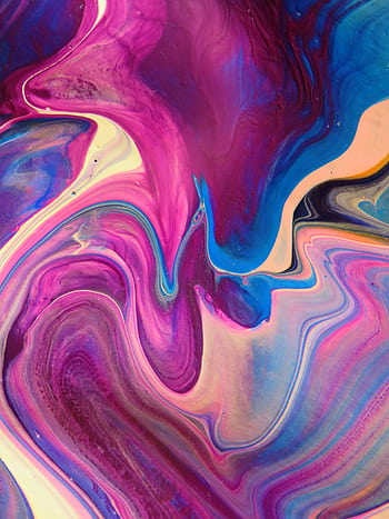 A dynamic abstract artwork featuring swirling patterns in vivid pink, blue, and purple hues. HD phone wallpaper