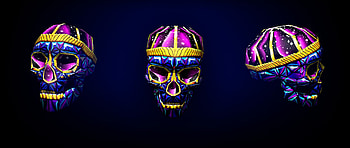 Skull 3d Art Bright, skull, 3d, digital-art HD wallpaper