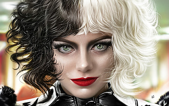 Cruella, Emma Stone, Movies, Artwork HD wallpaper