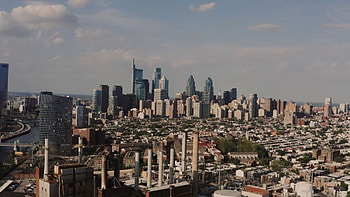 Drone footage of cityscape, stock video, Cityscape, Travels HD wallpaper