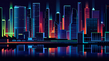 Affinity Skyline , skyline, artist, artwork, digital-art, dribbble HD wallpaper