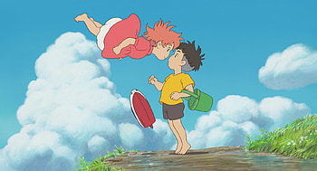 Ponyo and Sosuke, anime, wow, ponyo, sosuke, cute HD wallpaper