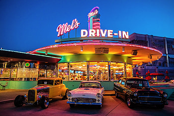 Mel's Drive In ~ Orlando, California, resturant, movie, cars, usa HD wallpaper
