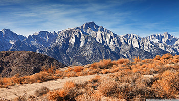 rocky mountains, autumn, mountains, brushes, peaks HD wallpaper
