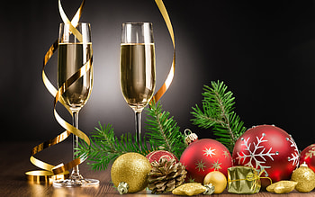 Christmas Champagne, festive, champahne, drink, christmas HD wallpaper