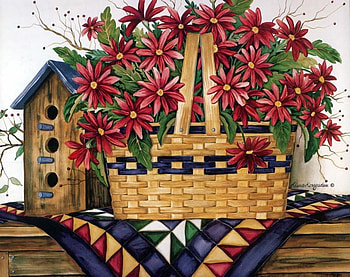 birdhouse with basket, basket, table, mat, flowers, birdhouse HD wallpaper