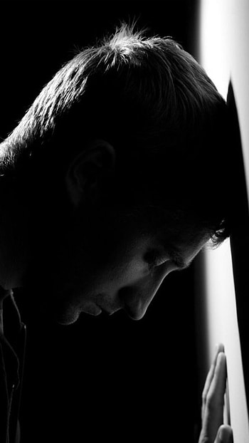 Sad Smile, Alone, Black And White HD phone wallpaper