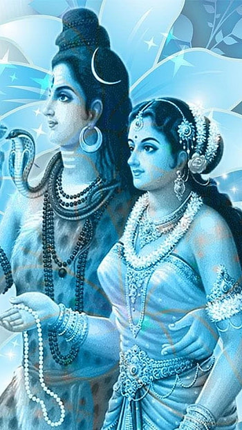 Sivan Parvathi, Blue Theme HD phone wallpaper