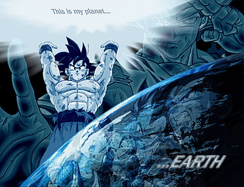 Goku's Planet, dbgt, goku, planet, dbz, db HD wallpaper