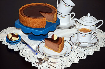 Cake And Coffee, Coffee, Sweet, Sugar, Cups, Cake, Sugar Bowl HD wallpaper