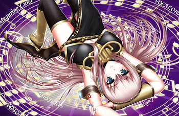 Score 2 Yen Luka, sexy, luka, hot, cute, girl, vocaloid, pink hair, long hair, dress, anime girl, music note, music, anime, megurine luka, female HD wallpaper