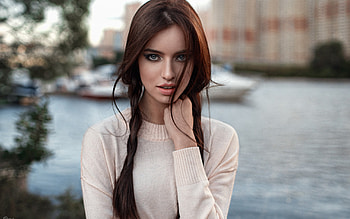 Beauty, eyes, lips, girl, look HD wallpaper