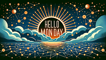 Hello Monday, monday, sunrise, motivational, Artwork, cloud HD wallpaper
