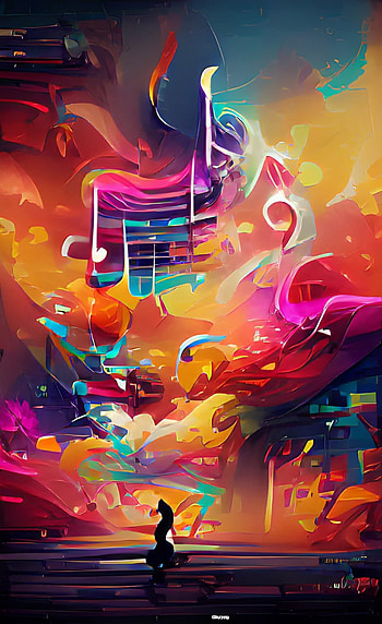 musica, color, rojo, abstract, arte HD phone wallpaper