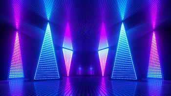 Blue Pink Lights Retro Wave Synthwave 3D Vaporwave Vaporwave HD wallpaper