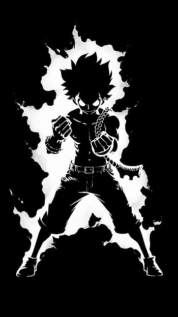 Monkey D. Luffy Gear Fourth Form - One Piece Black and White, Monkey D. Luffy, Black & White, Anime, One Piece, Phonk, Black And White Anime HD phone wallpaper