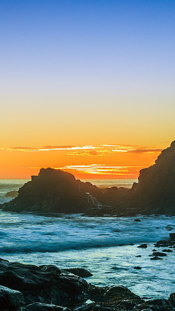 Rocks in the Sea, sea, rocks HD phone wallpaper
