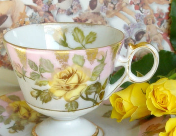 yellow roses and teacup, still life, teacup, roses, yellow, flowers HD wallpaper