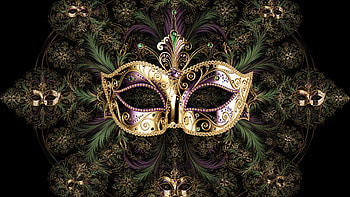 Mardi Gras Mask — Golden Masquerade HD wallpaper