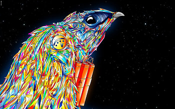 Background, Vector, Bird, Paint, Colorful, Colourful HD wallpaper
