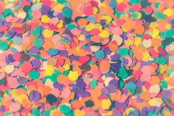 Vibrant and colorful confetti perfect for festive backgrounds. HD wallpaper