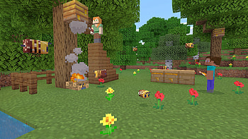 Minecraft Adventure: Steve & Alex in Nature Escape, Minecraft, Steve (Herobrine Minecraft), Alex (Minecraft) HD wallpaper