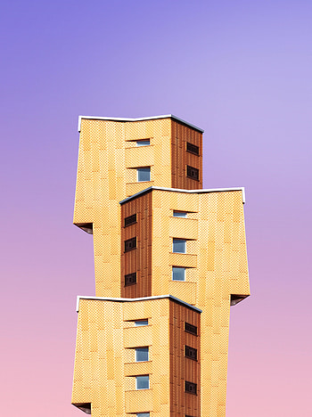 Sky, Architecture, Violet, Building, Miscellanea, Miscellaneous, Minimalism, Purple HD phone wallpaper