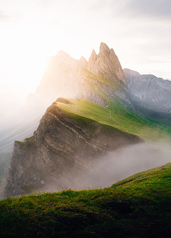 Mist, clouds, landscape, Mountain, Italy HD phone wallpaper