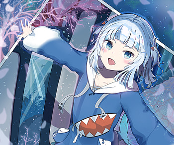 Gawr Gura, hololive, Gawr Gura, Anime, Virtual Youtuber HD wallpaper