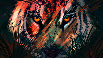 Lion Dark Soul Abstract, lion, animals, artist, artwork, digital-art, deviantart HD wallpaper