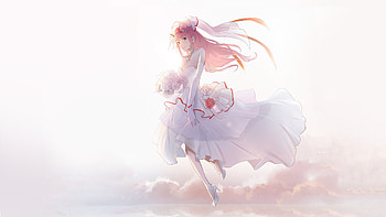 Zero two, white, wedding gown, artwork HD wallpaper