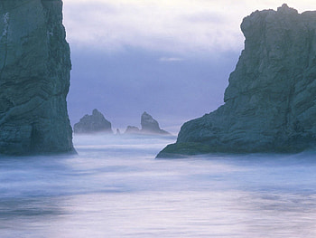 Nature, Water, Rocks, Fog, Mystery, Secret HD wallpaper
