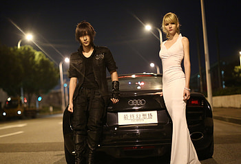 Final Fantasy XV Noctis And Luna Cosplay, final-fantasy-xv, final-fantasy, games, 2016-games, cosplay HD wallpaper