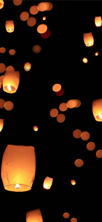Floating lanterns festival, Spectacle of lights HD phone wallpaper