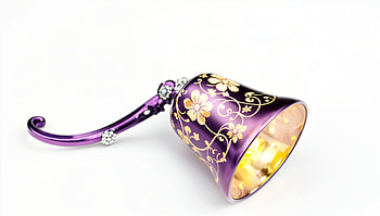 Elegant Purple Bell - Stunning Ultra, bell, lamp, purple, floral design, home decor HD wallpaper