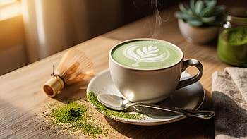 Green Tea Latte, Latte Art HD wallpaper