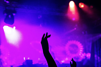 Dark, Shine, Light, Silhouette, Hands, Floodlights, Spotlights, Club HD wallpaper