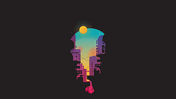 City Minimalism, city, minimalism, artist, artwork, digital-art HD wallpaper