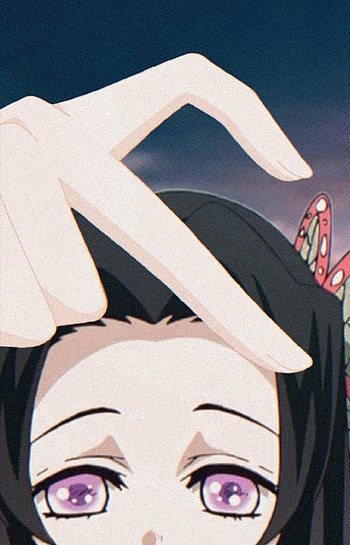 Kanae heart finger, art, hair HD phone wallpaper