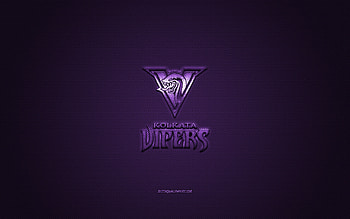 Kolkata Vipers, Indian american football club, purple logo, purple carbon fiber background, EFLI, american football, Elite Football League of India, Kolkata, India, Kolkata Vipers logo HD wallpaper