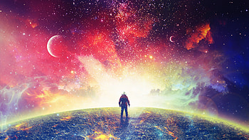 Surreal, cosmos, space, astronaut, fantasy, art HD wallpaper