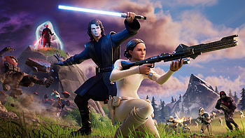 Fortnite Battle Royale: Epic Star Wars Showdown, video game, Fortnite, Fortnite Battle Royale HD wallpaper
