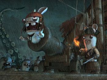 Rayman Raving Rabbids - Pirates of The Caribbean, raving, rayman, other, caribbean, rabbids, aequus, mihi, game, video, pirates HD wallpaper