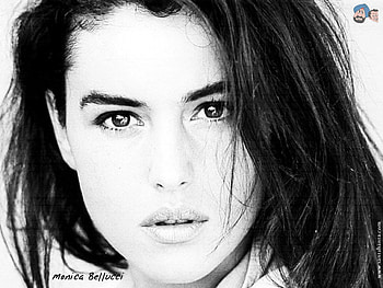 monica bellucci, malena, face, blackwhite, bellucci HD wallpaper