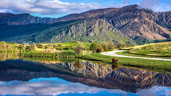Nature, Sky, Mountains, Clouds, Lake HD wallpaper