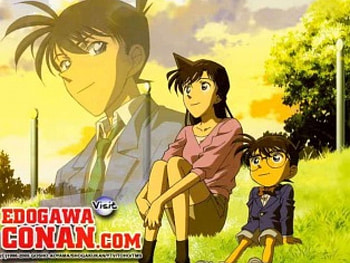 Detective Conan, Sunset, Conan Edogawa, Ran Mouri, Shinichi Kudo, Male, Female, Cute HD wallpaper
